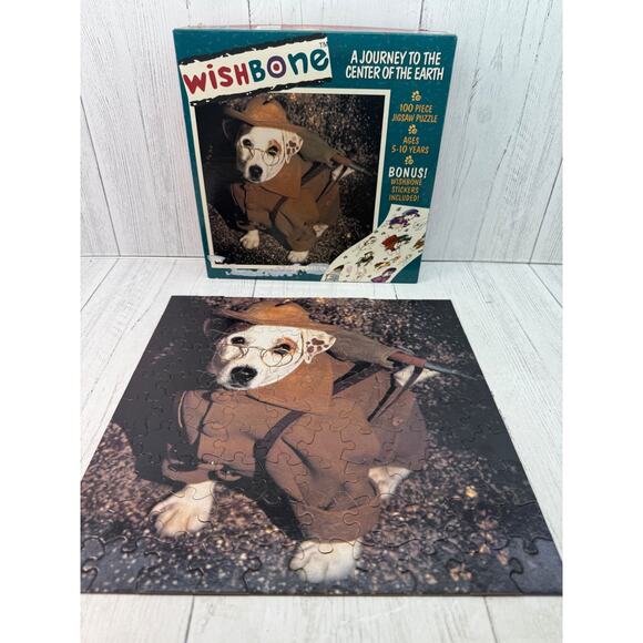 2 Wishbone Puzzles 100 pc Romeo Juliet Journey Center Earth + Toys Figures 1997 - Picture 10 of 16